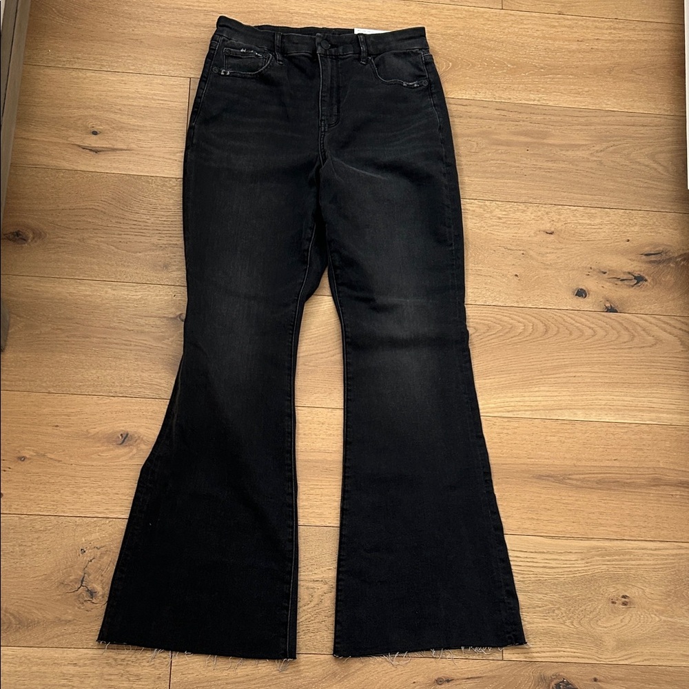 American Eagle Curvy Super High-Rise Black Flare Jeans